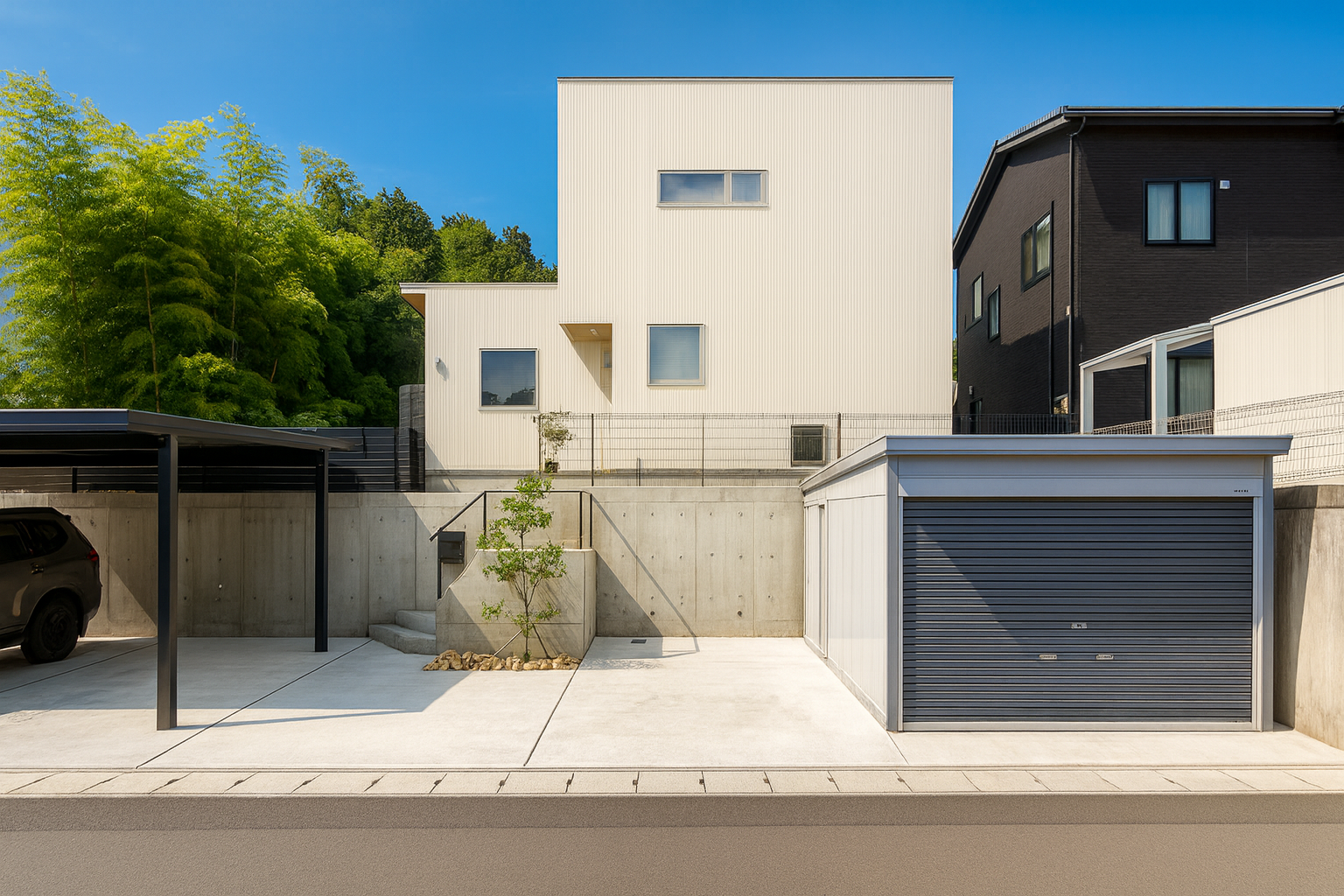 外観_2階建て⑥ - 仙台で注文住宅を「おしゃれ」に建てる工務店|株式会社e-デザイン空間|宮城県